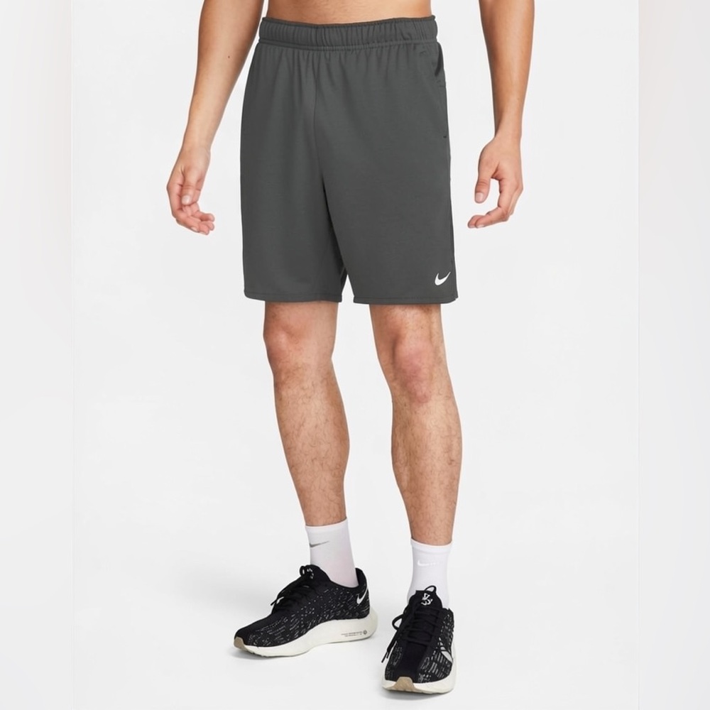 Nike Dri Fir Unlined Drawstring and Elastic Waist Athletic Shorts, Carbon Grey